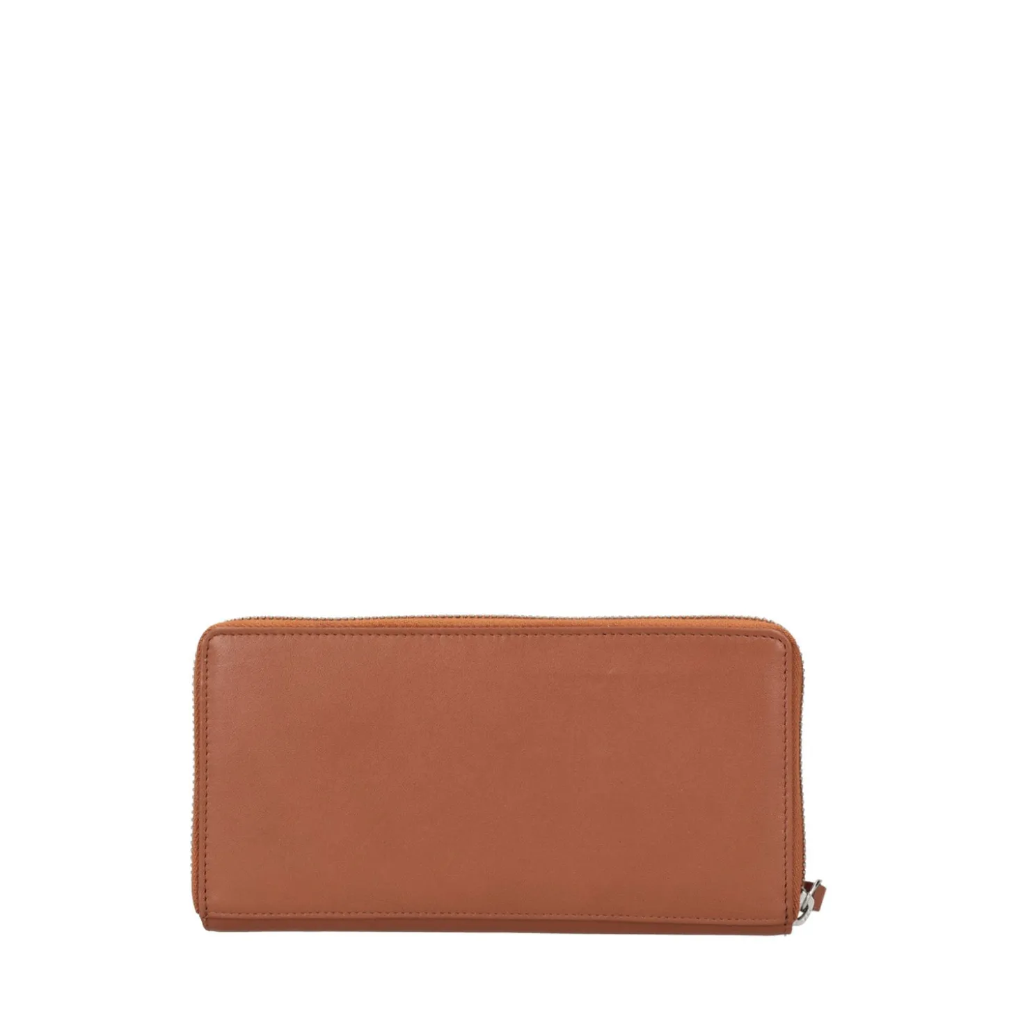 Portafoglio grande con zip tiny bags colore cuoio
