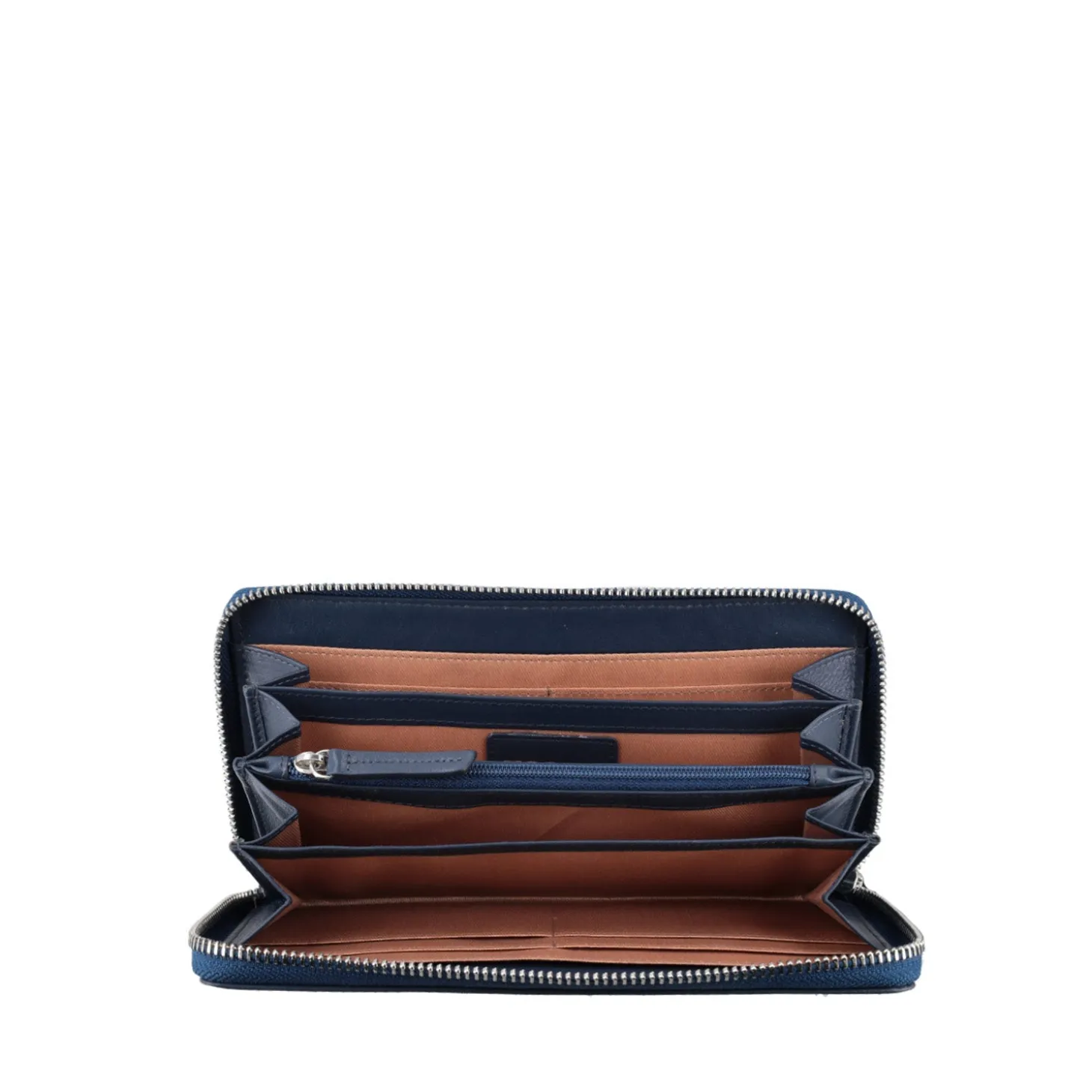 Portafoglio grande con zip tiny bags colore blu