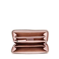 Portafoglio grande con zip tiny bags colore cipria