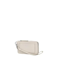 Portatessere con zip wallets colore avorio