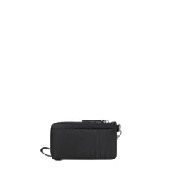 Portatessere con zip wallets colore nero