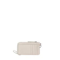 Portatessere con zip wallets colore avorio