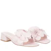 Sandalo Paloma in pelle con fiore colore rosa