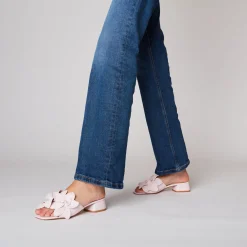 Sandalo Paloma in pelle con fiore colore rosa
