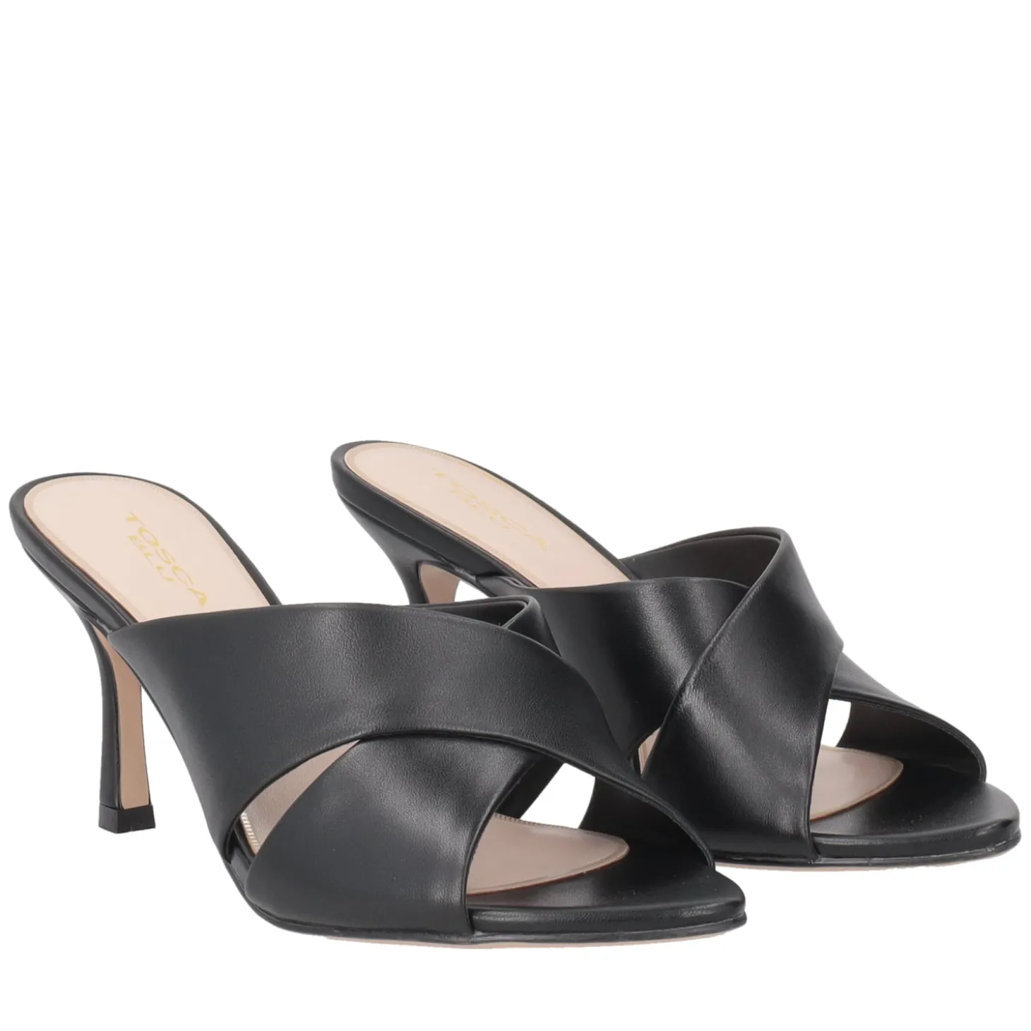 Sandalo Saffron in pelle colore nero