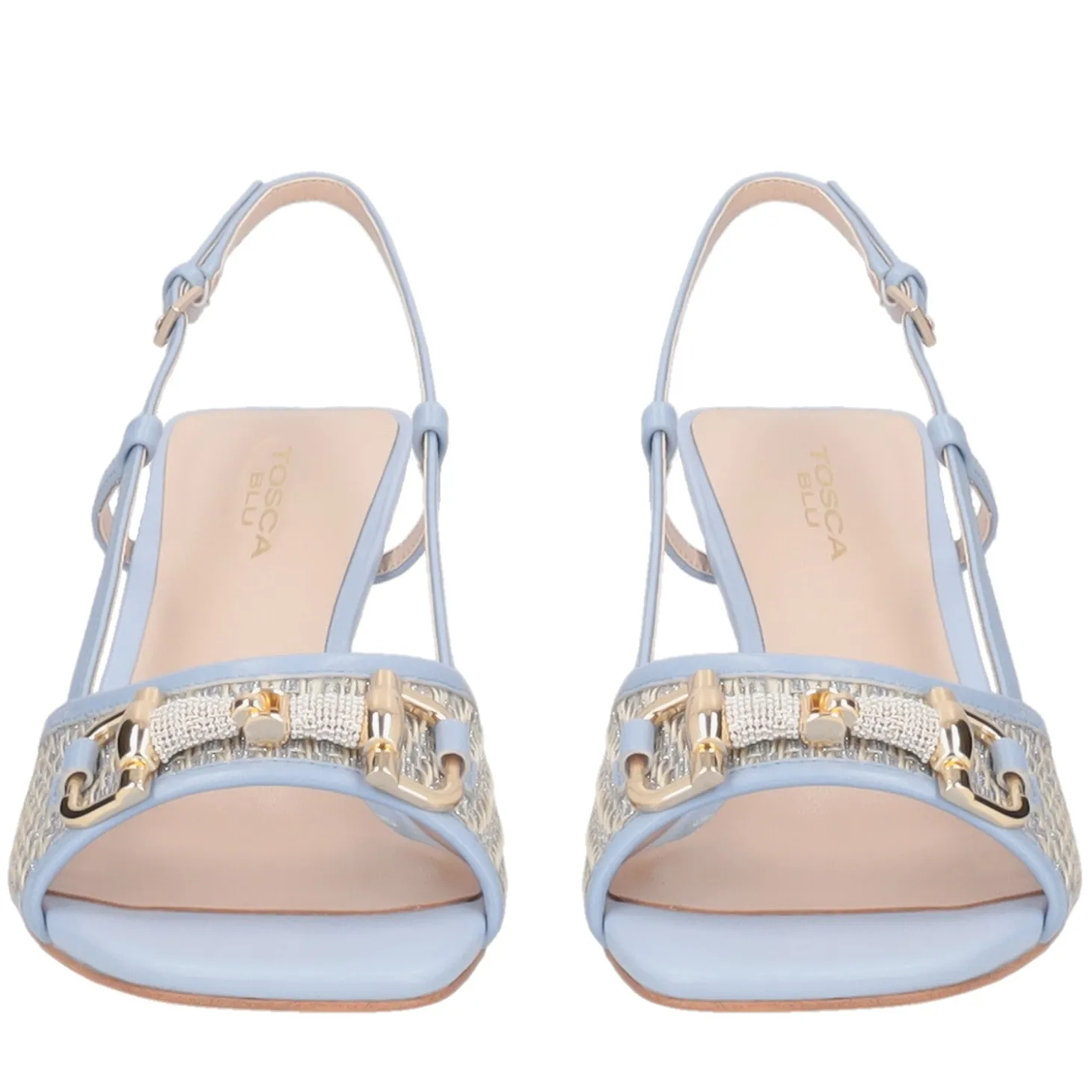 Sandalo Sandy con accessorio colore celeste