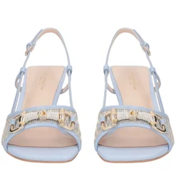Sandalo Sandy con accessorio colore celeste