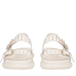 Sandalo Skyler in pelle con borchie colore avorio