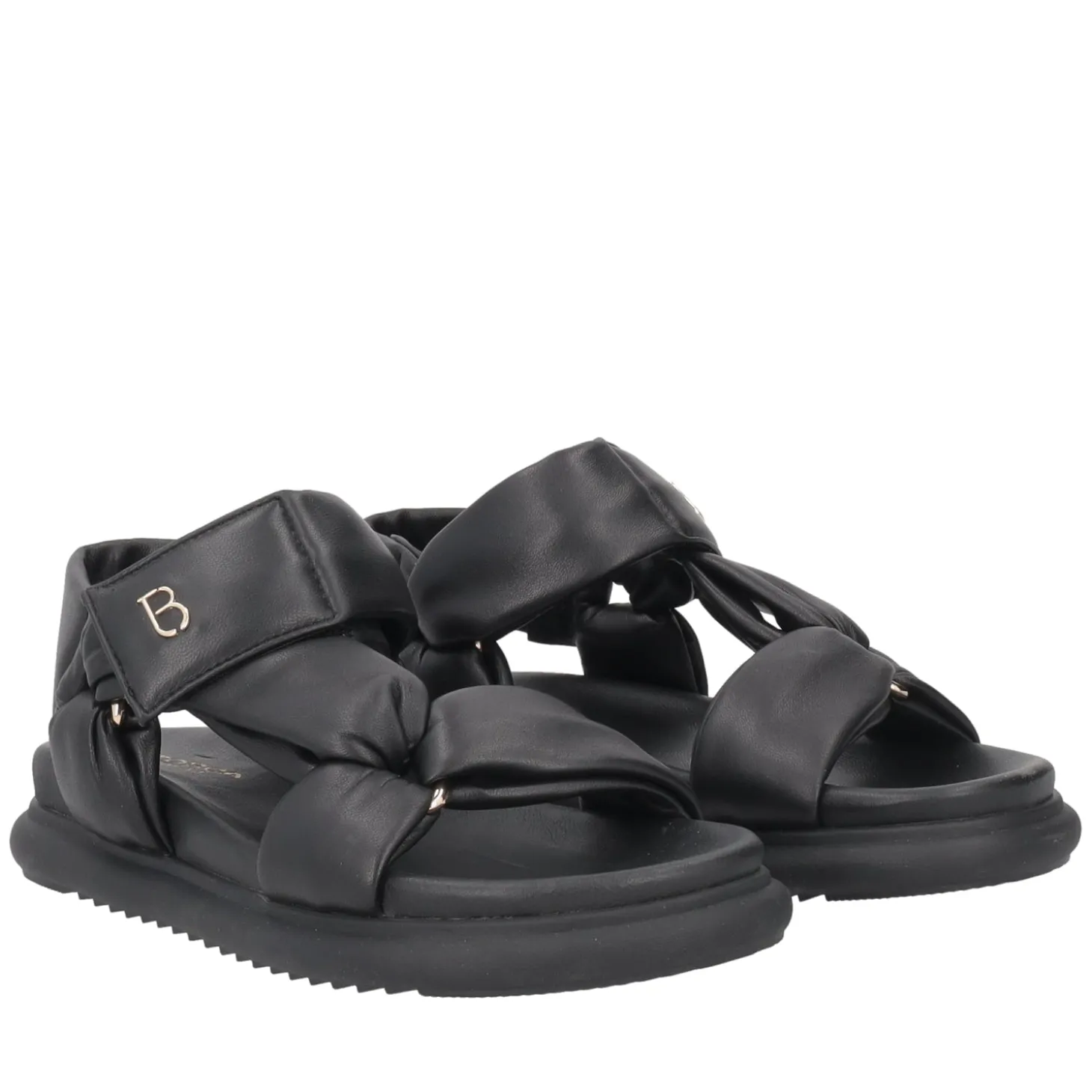 Sandalo Skyler in pelle imbottita colore nero