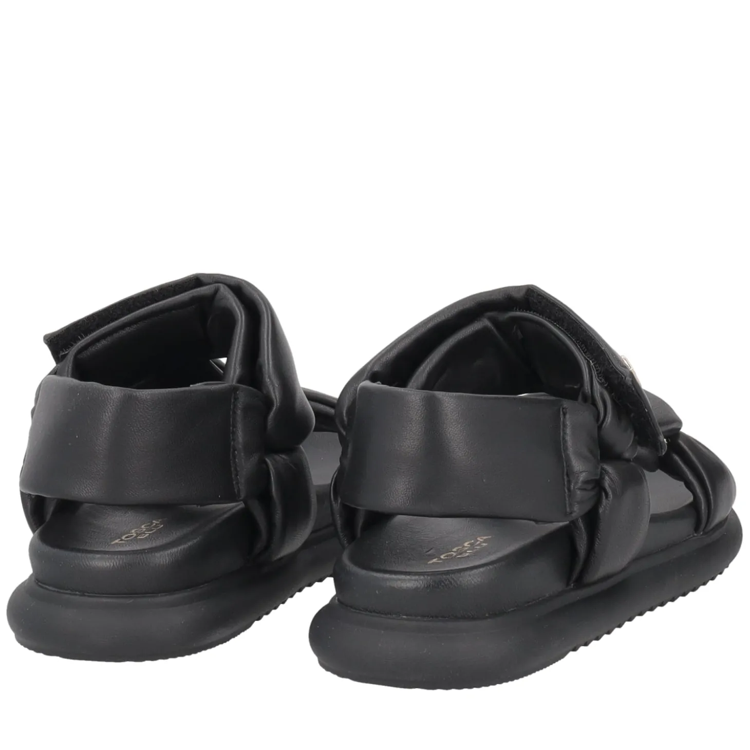 Sandalo Skyler in pelle imbottita colore nero