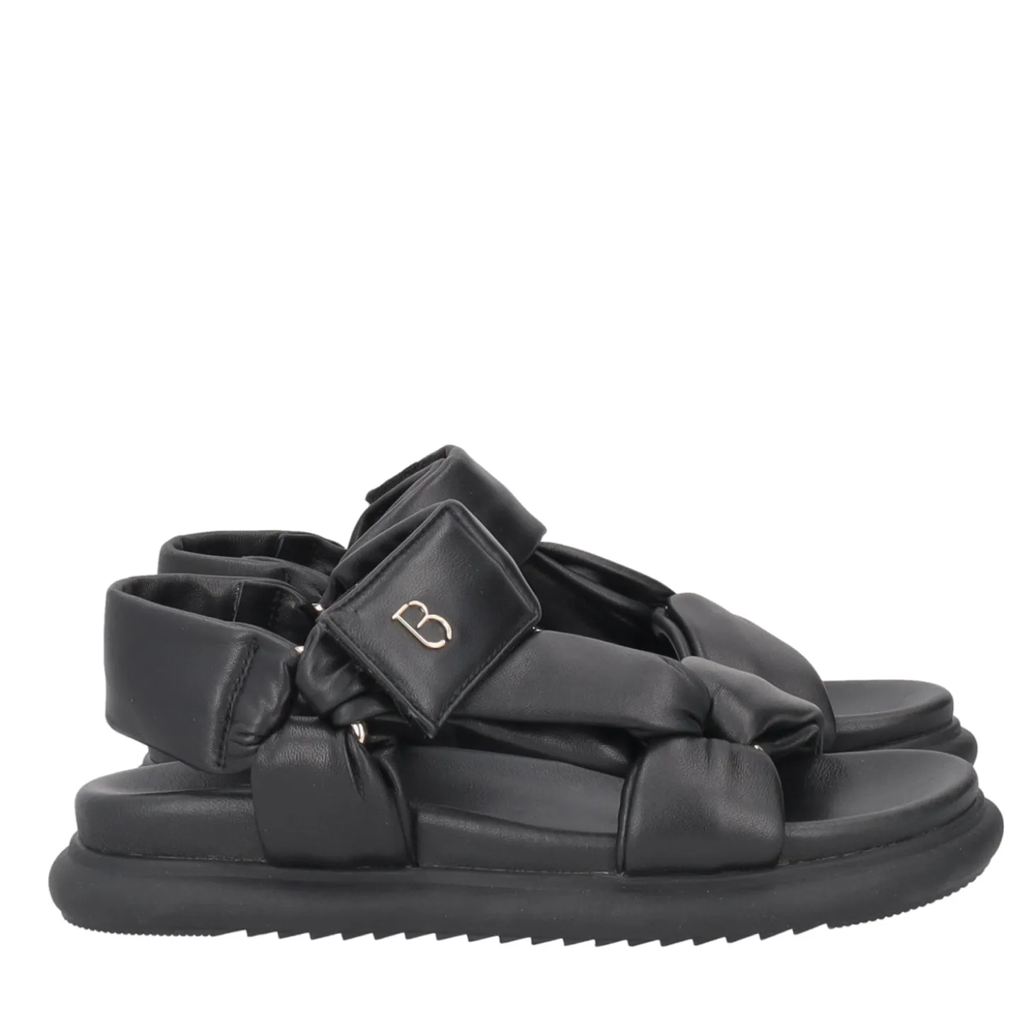 Sandalo Skyler in pelle imbottita colore nero