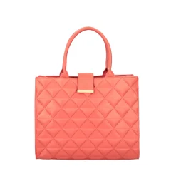 SHOPPING BAG ADELE CON TRACOLLA COLORE CORALLO