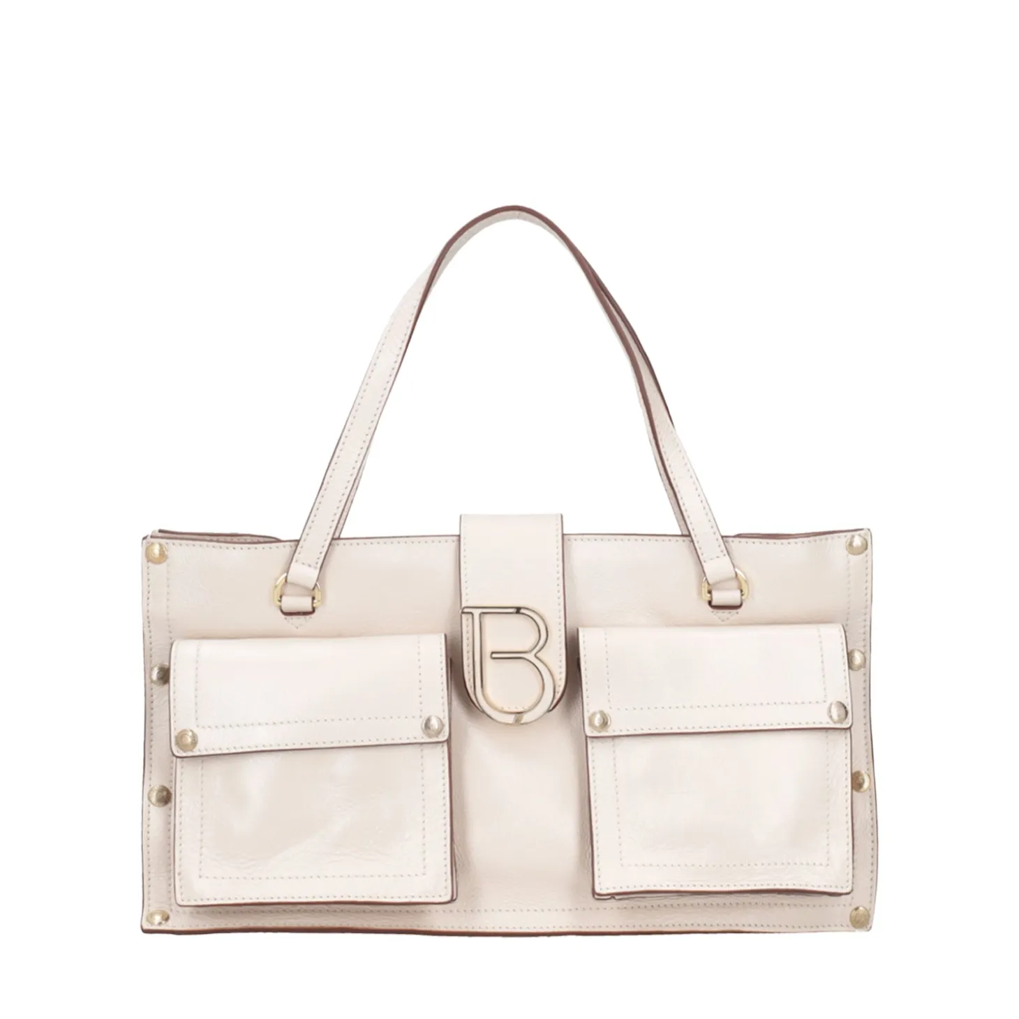 Shopping bag con tasche Elodie colore avorio