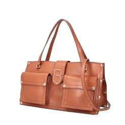Shopping bag con tasche Elodie colore cuoio