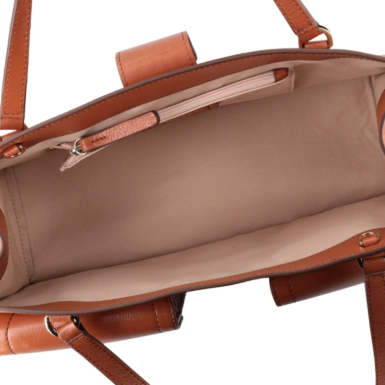 Shopping bag con tasche Elodie colore cuoio