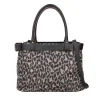 Shopping bag grande con stampa Penelope colore nero