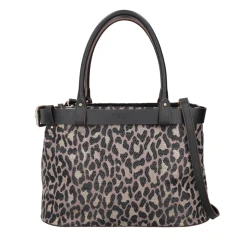 Shopping bag grande con stampa Penelope colore nero