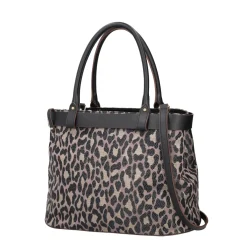 Shopping bag grande con stampa Penelope colore nero