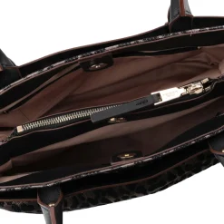 Shopping bag grande con stampa Penelope colore nero