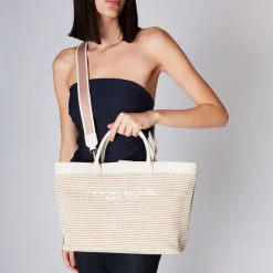 Shopping bag grande Milano colore avorio
