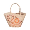 SHOPPING BAG LASERATA ISCHIA COLORE BEIGE