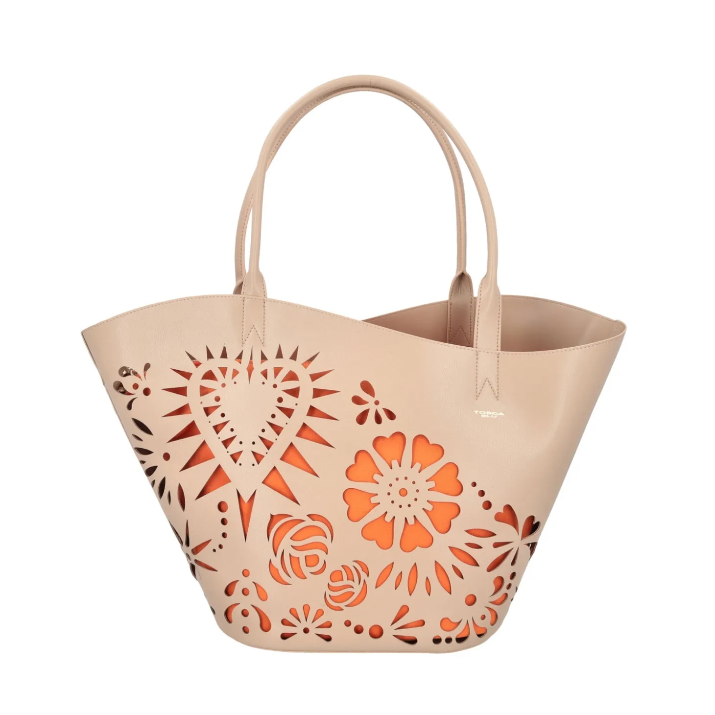 SHOPPING BAG LASERATA ISCHIA COLORE BEIGE