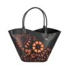 SHOPPING BAG LASERATA ISCHIA COLORE NERO