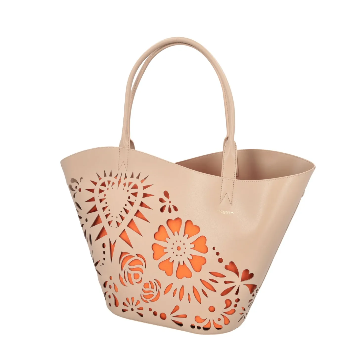 SHOPPING BAG LASERATA ISCHIA COLORE BEIGE