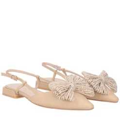 Slingback Iris con fiocco colore beige