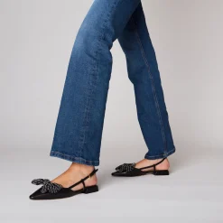 Slingback Iris con fiocco colore nero