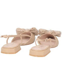 Slingback Iris con fiocco colore beige