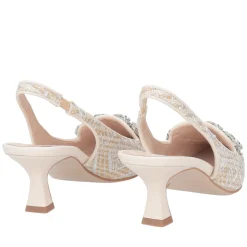 Slingback Jade con accessorio colore argento