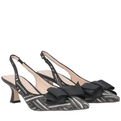 Slingback Jade con fiocco colore nero