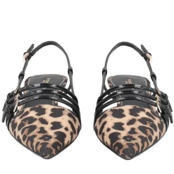 Slingback Kelly con cinturini colore maculato