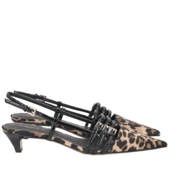 Slingback Kelly con cinturini colore maculato