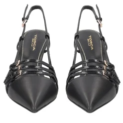 Slingback Laurel in pelle e vernice colore nero