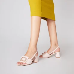 Slingback Ocean in pelle colore rosa