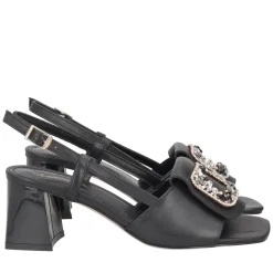 Slingback Ocean in pelle colore nero