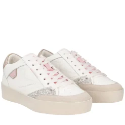 Sneaker Aura in pelle colore bianco/rosa