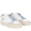 Sneaker Aura in pelle colore bianco/azzurro