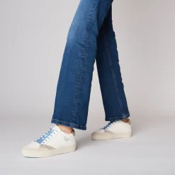 Sneaker Aura in pelle colore bianco/azzurro