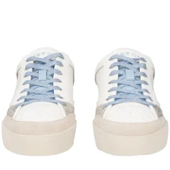 Sneaker Aura in pelle colore bianco/azzurro