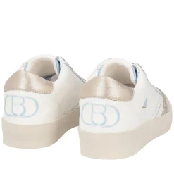 Sneaker Aura in pelle colore bianco/azzurro