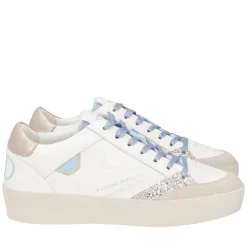 Sneaker Aura in pelle colore bianco/azzurro