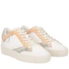 Sneaker Aura in pelle e glitter colore bronzo