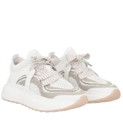 Sneaker Bay in tessuto colore bianco/beige