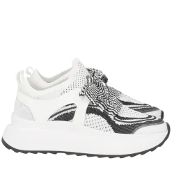 Sneaker Bay in tessuto colore bianco/nero