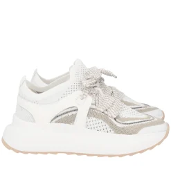 Sneaker Bay in tessuto colore bianco/beige