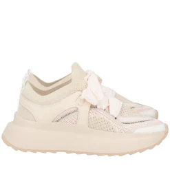 Sneaker Bay in tessuto colore beige/rosa