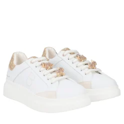 SNEAKER BELLATRIX CON ACCESSORIO IN STRASS COLORE BIANCO/ORO